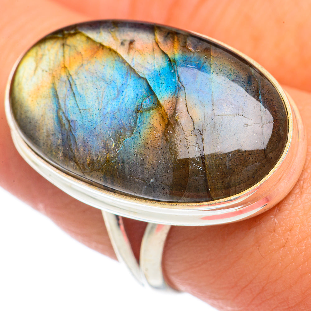 Labradorite Rings handcrafted by Ana Silver Co - RING69592
