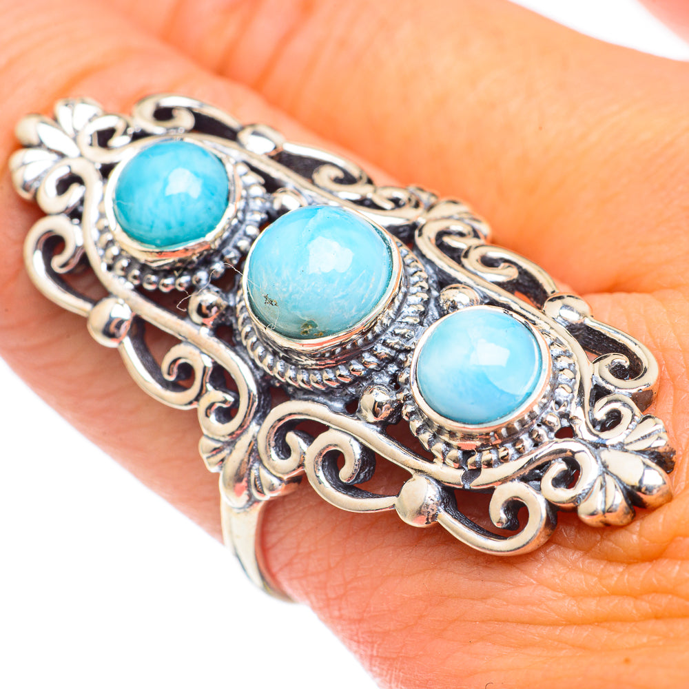 Larimar Rings handcrafted by Ana Silver Co - RING69595