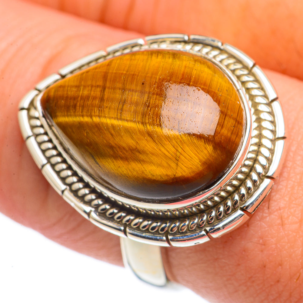 Tiger Eye Rings handcrafted by Ana Silver Co - RING69612