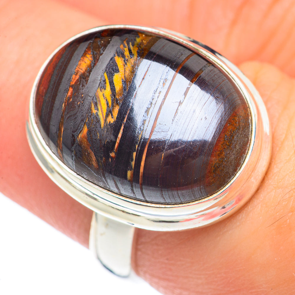 Tiger Iron Rings handcrafted by Ana Silver Co - RING69613