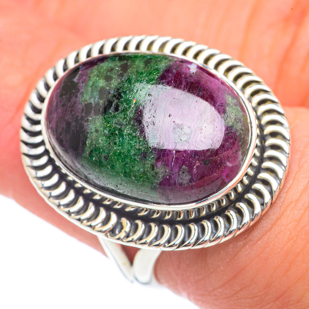 Ruby Zoisite Rings handcrafted by Ana Silver Co - RING69638