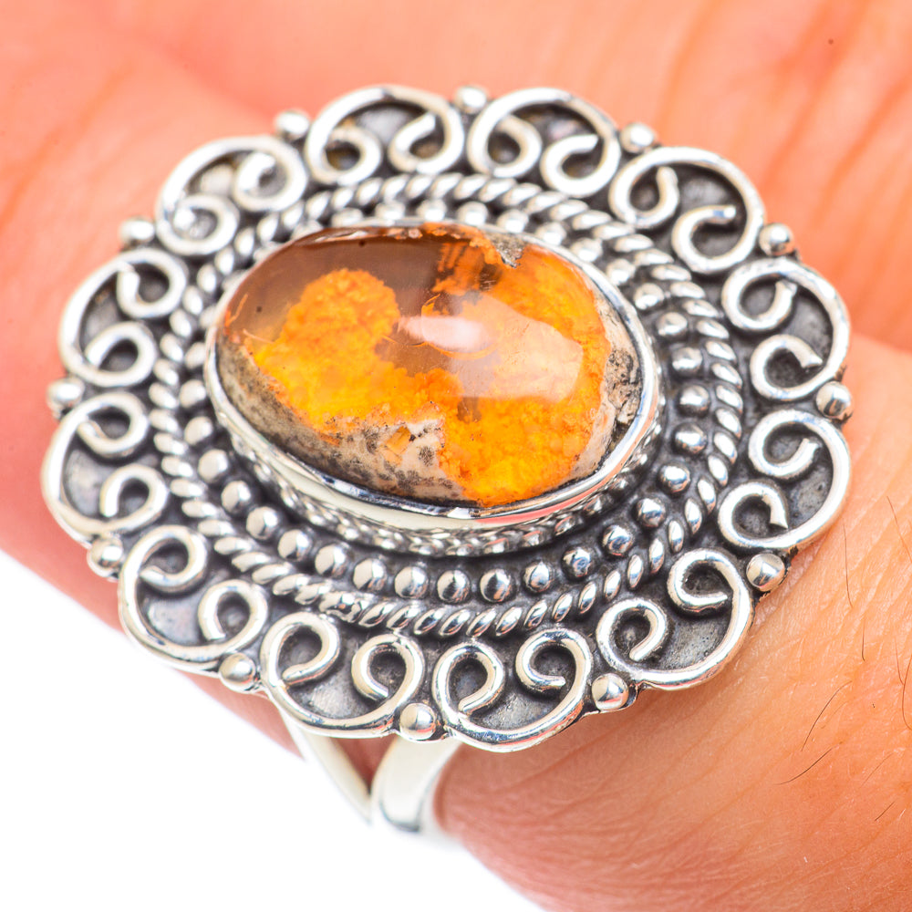 Plume Agate Rings handcrafted by Ana Silver Co - RING69641