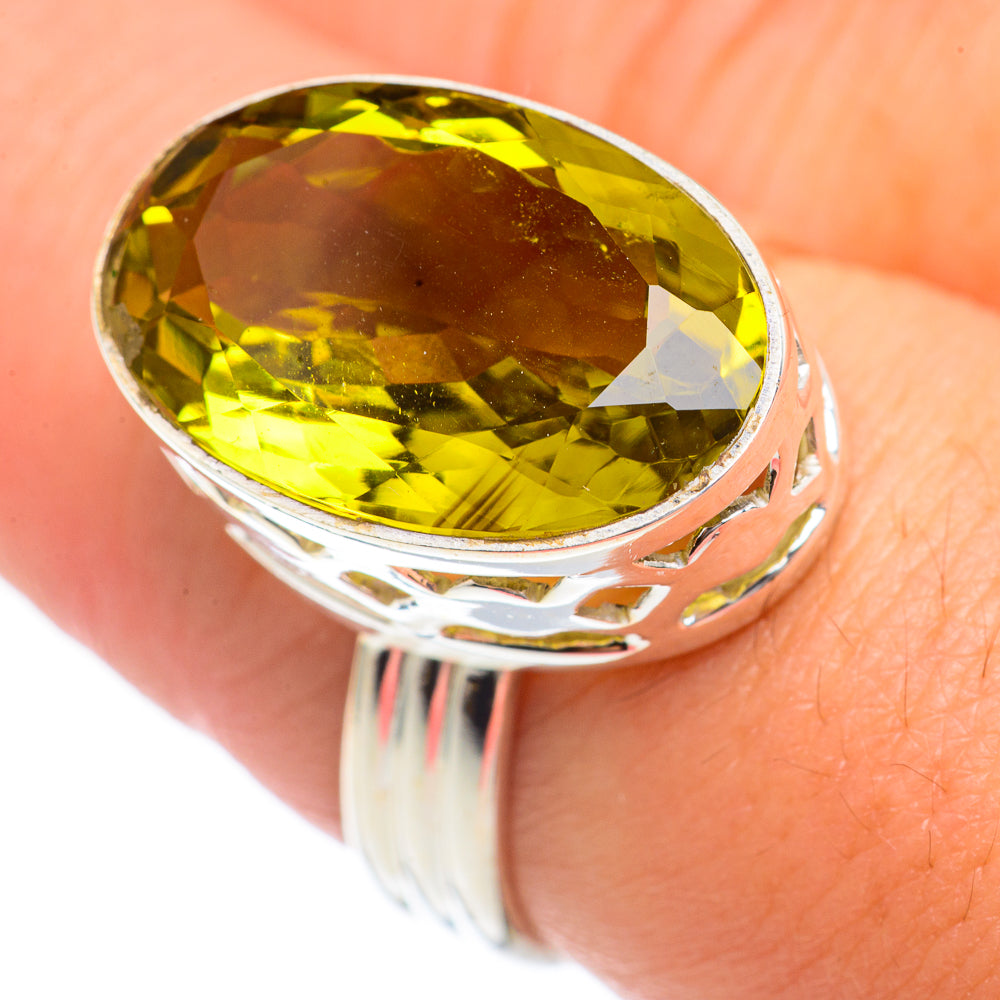 Olive Quartz Rings handcrafted by Ana Silver Co - RING69644