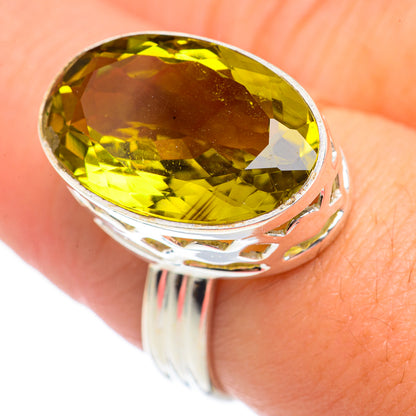 Olive Quartz Rings handcrafted by Ana Silver Co - RING69644