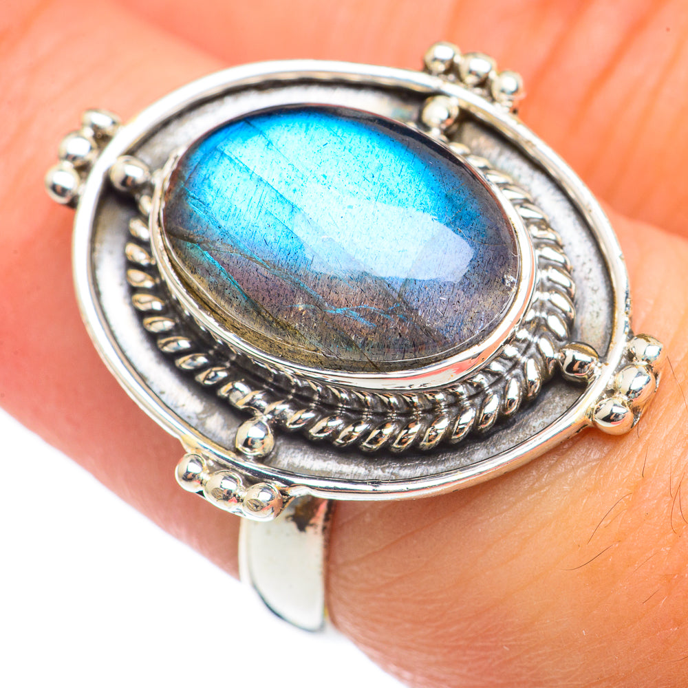 Labradorite Rings handcrafted by Ana Silver Co - RING69645