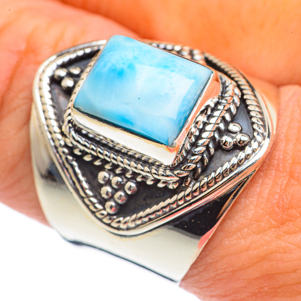 Larimar Rings handcrafted by Ana Silver Co - RING69647