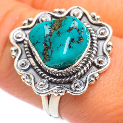 Tibetan Turquoise Rings handcrafted by Ana Silver Co - RING69652