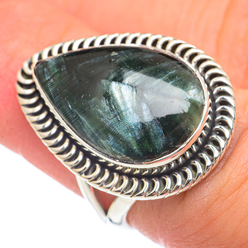Seraphinite Rings handcrafted by Ana Silver Co - RING69655