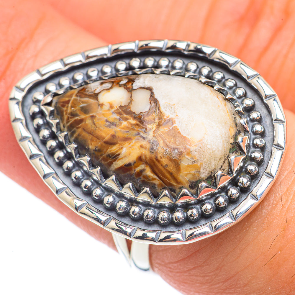 Peanut Wood Jasper Rings handcrafted by Ana Silver Co - RING69656