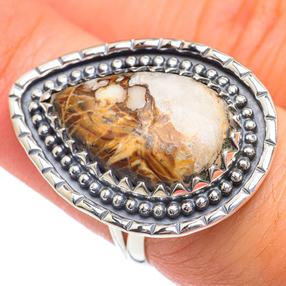 Peanut Wood Jasper Rings handcrafted by Ana Silver Co - RING69656