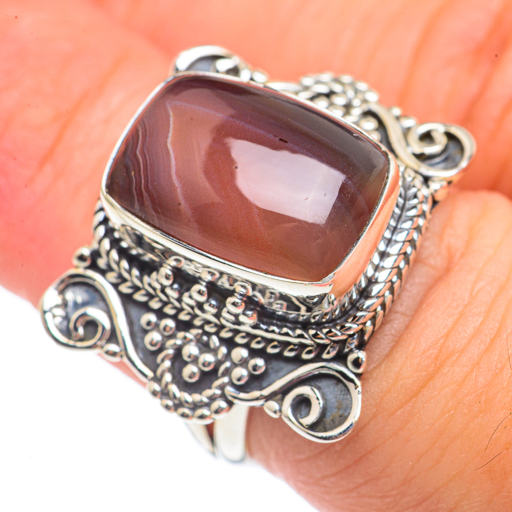 Botswana Agate Rings handcrafted by Ana Silver Co - RING69658