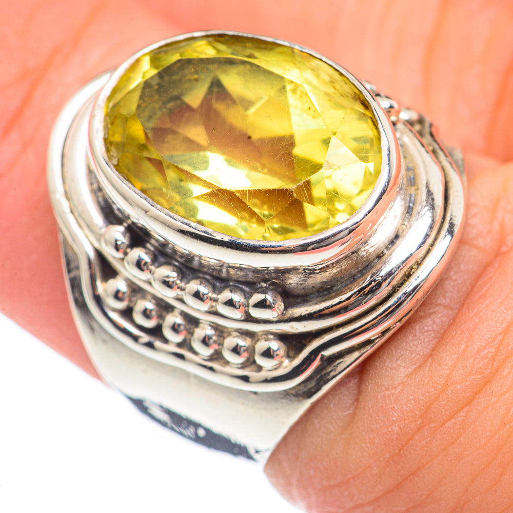 Lemon Quartz Rings handcrafted by Ana Silver Co - RING69685