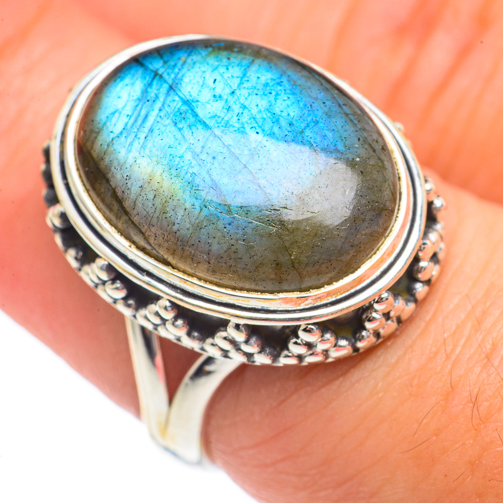 Labradorite Rings handcrafted by Ana Silver Co - RING69688