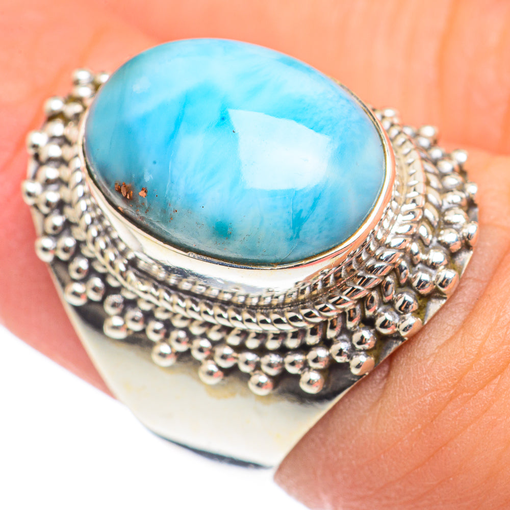 Larimar Rings handcrafted by Ana Silver Co - RING69693
