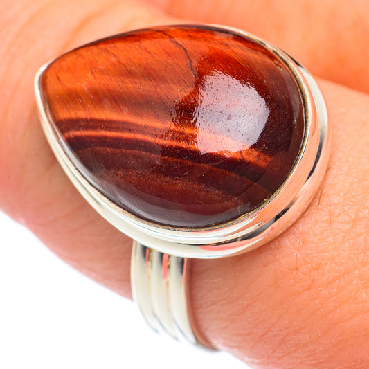 Red Tiger Eye Rings handcrafted by Ana Silver Co - RING69699