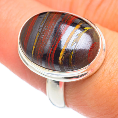 Red Tiger Iron Rings handcrafted by Ana Silver Co - RING69701