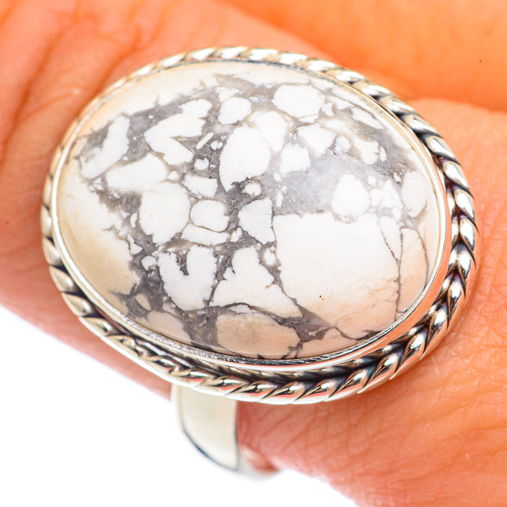Howlite Rings handcrafted by Ana Silver Co - RING69720