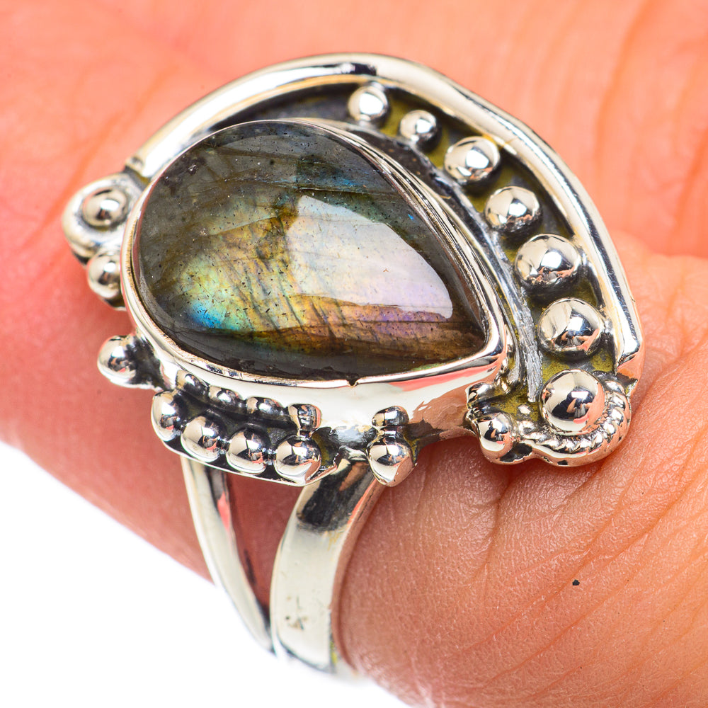 Labradorite Rings handcrafted by Ana Silver Co - RING69724