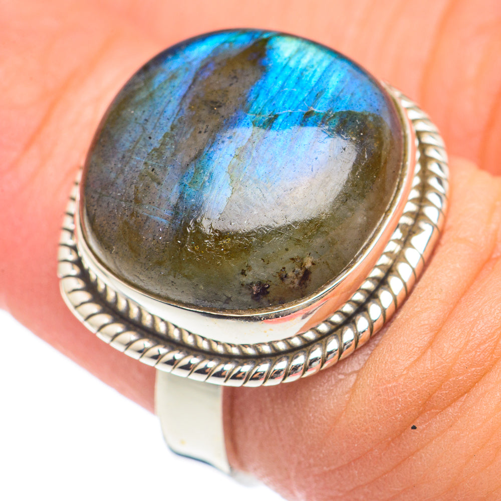 Labradorite Rings handcrafted by Ana Silver Co - RING69725