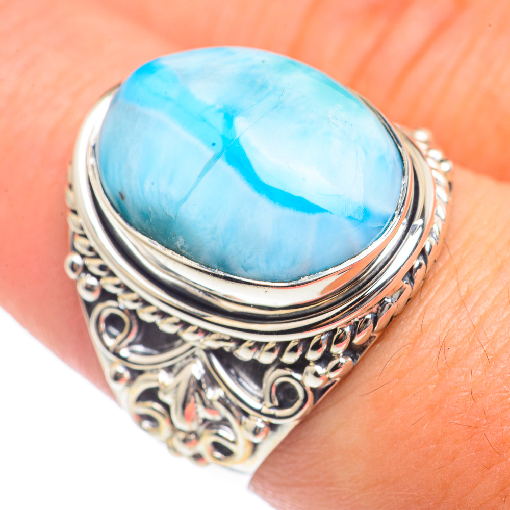 Larimar Rings handcrafted by Ana Silver Co - RING69731