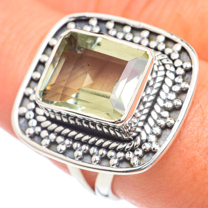 Green Amethyst Rings handcrafted by Ana Silver Co - RING69734