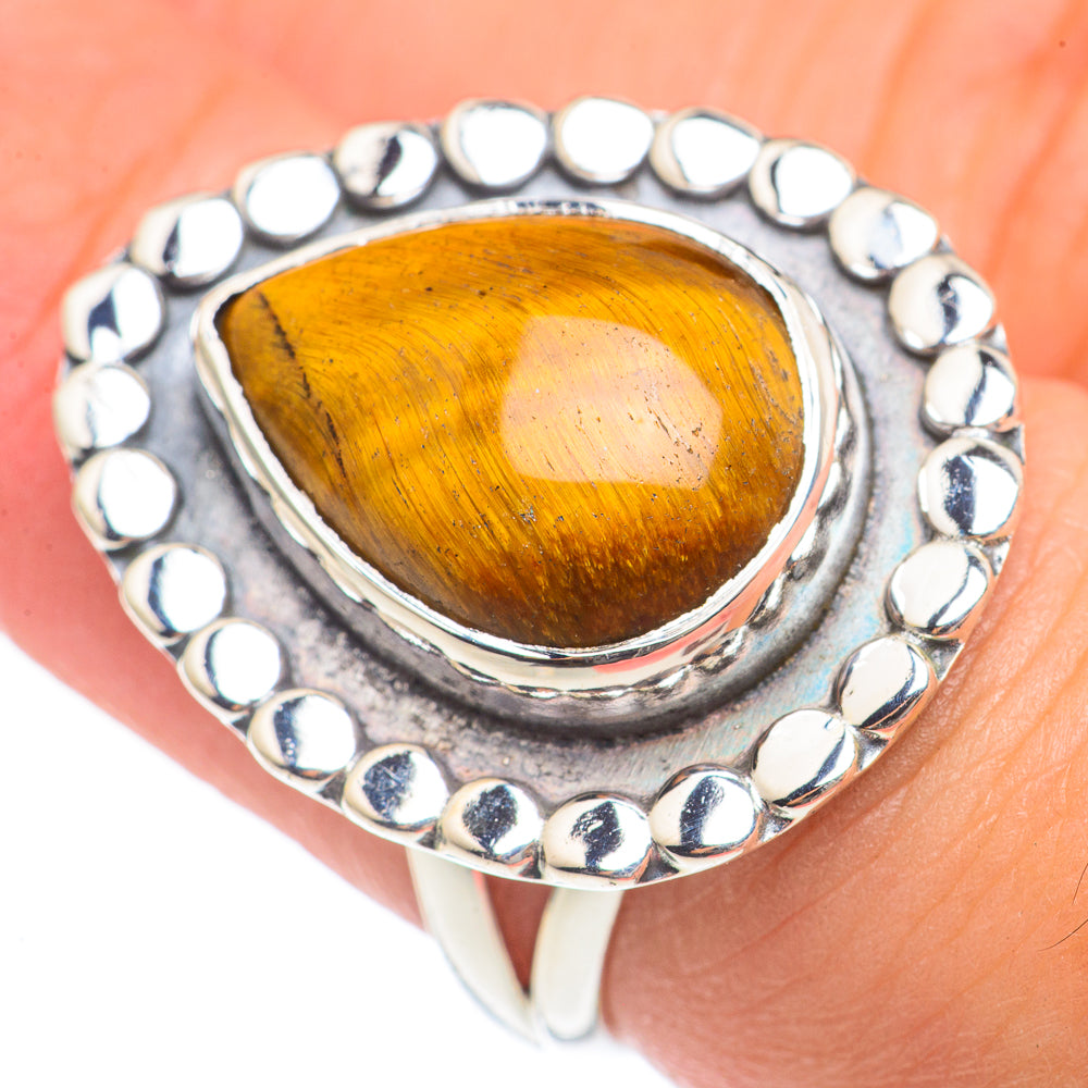 Tiger Eye Rings handcrafted by Ana Silver Co - RING69737