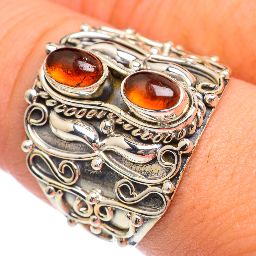 Baltic Amber Rings handcrafted by Ana Silver Co - RING69742
