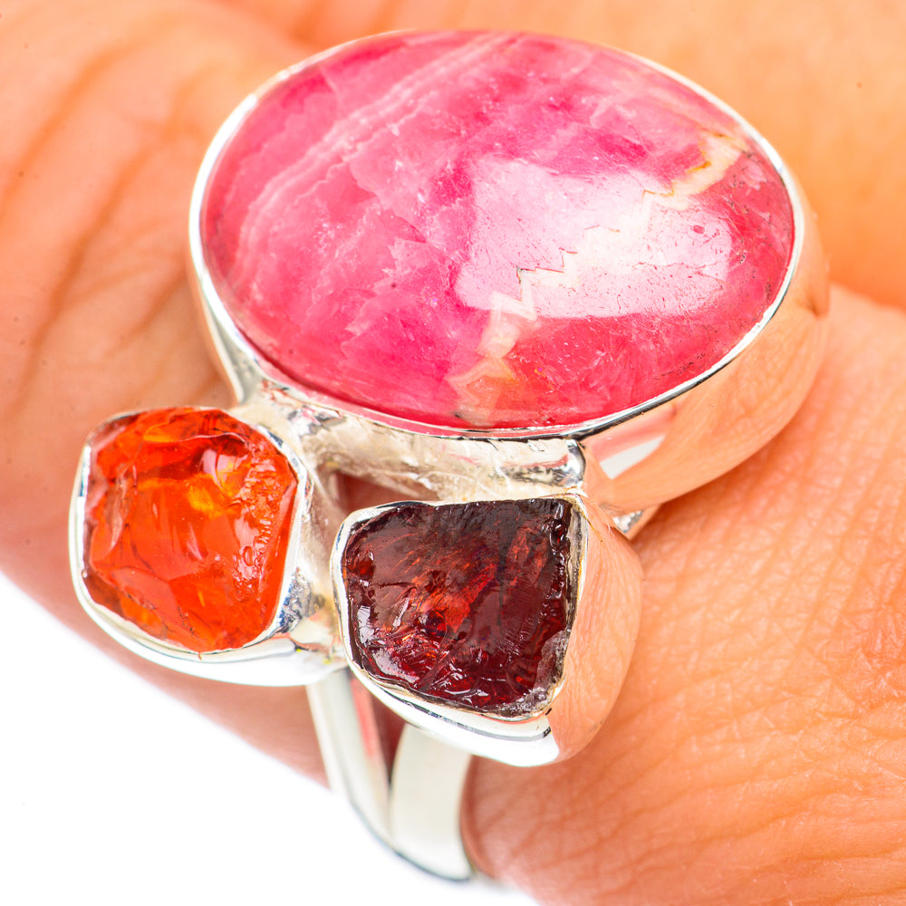 Rhodochrosite Rings handcrafted by Ana Silver Co - RING69745