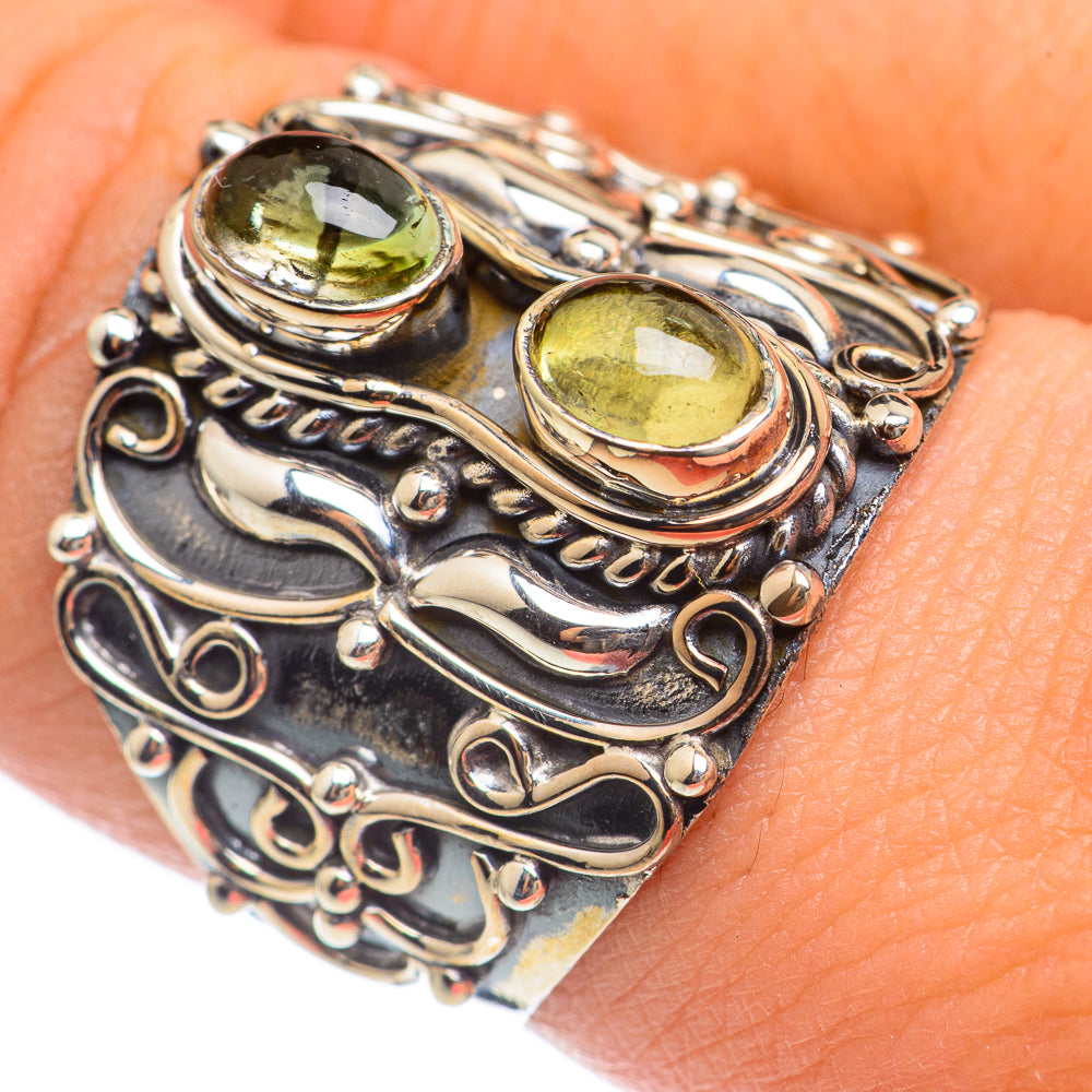 Green Tourmaline Rings handcrafted by Ana Silver Co - RING69763