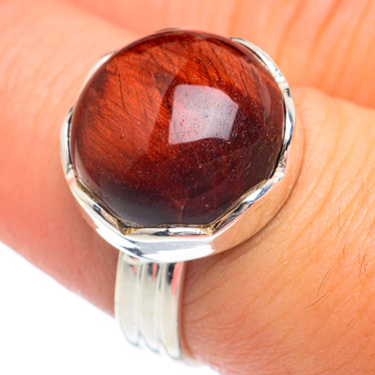 Red Tiger Eye Rings handcrafted by Ana Silver Co - RING69776