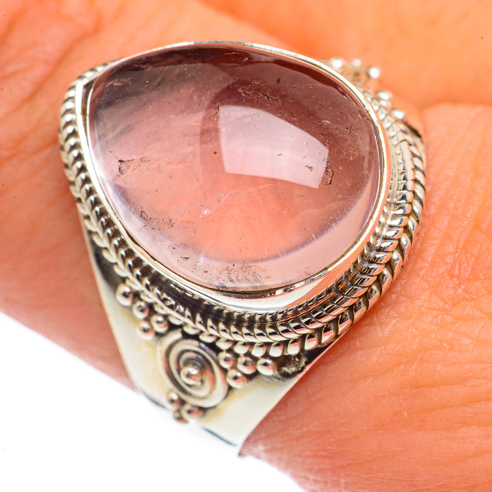 Rose Quartz Rings handcrafted by Ana Silver Co - RING69782