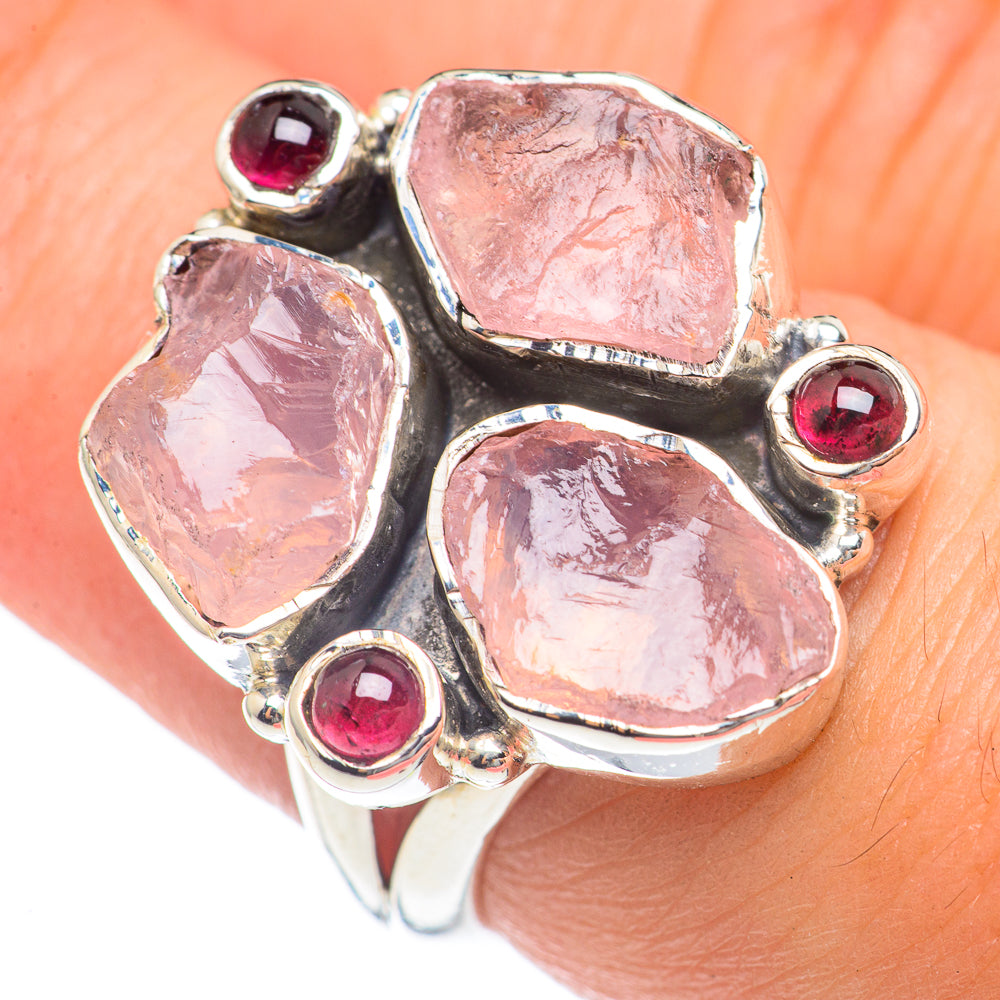 Rose Quartz Rings handcrafted by Ana Silver Co - RING69784