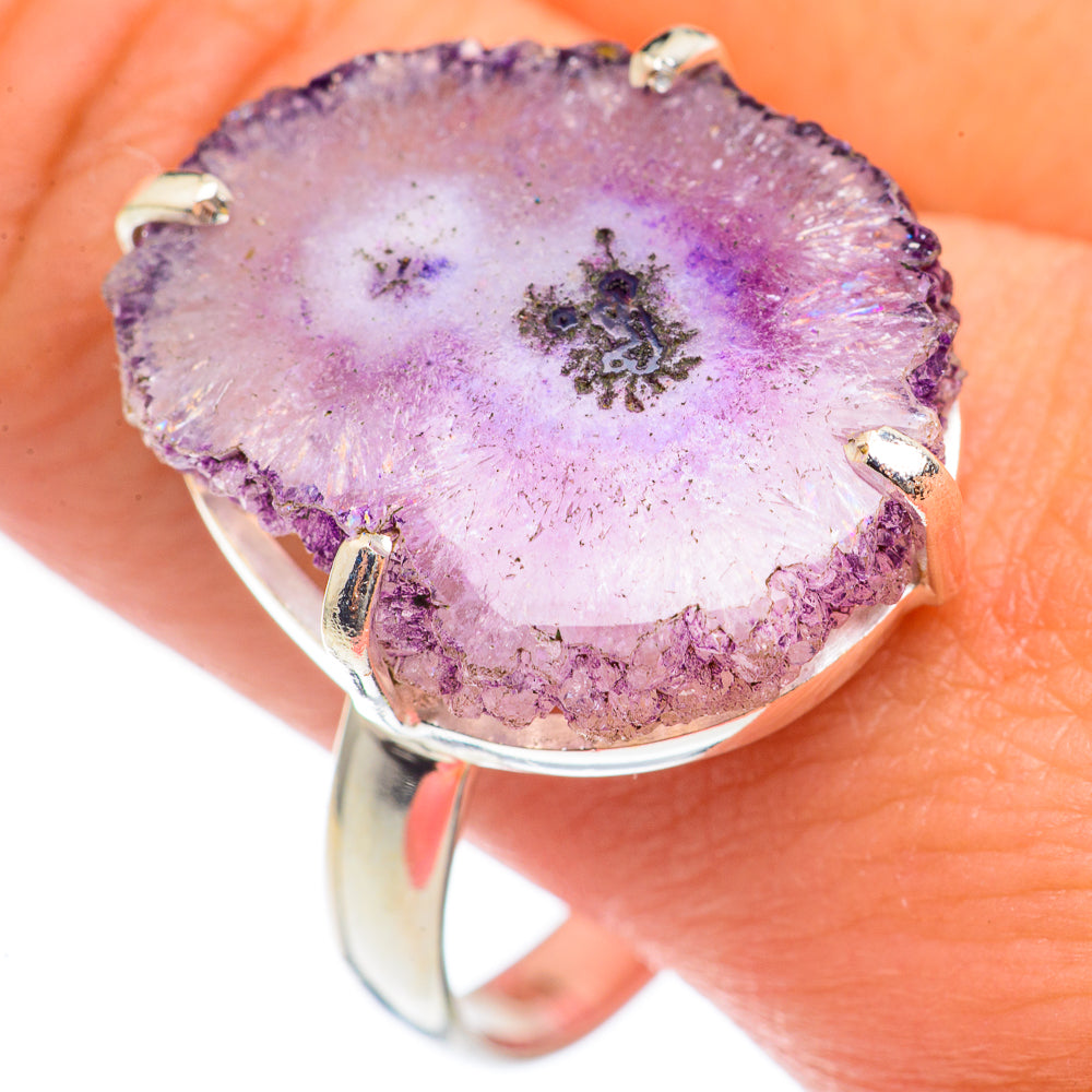 Amethyst Stalactite Rings handcrafted by Ana Silver Co - RING69789
