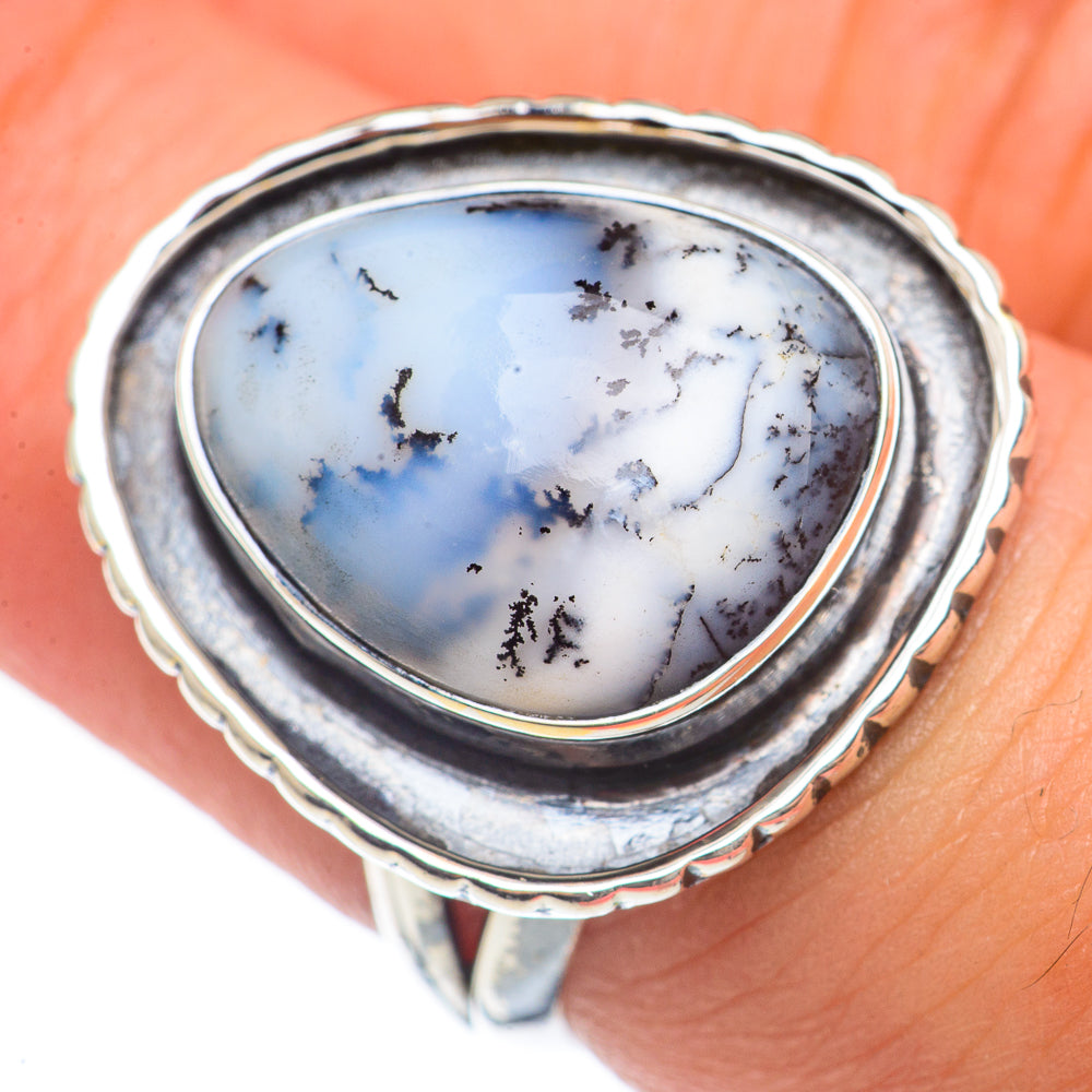 Dendritic Opal Rings handcrafted by Ana Silver Co - RING69798