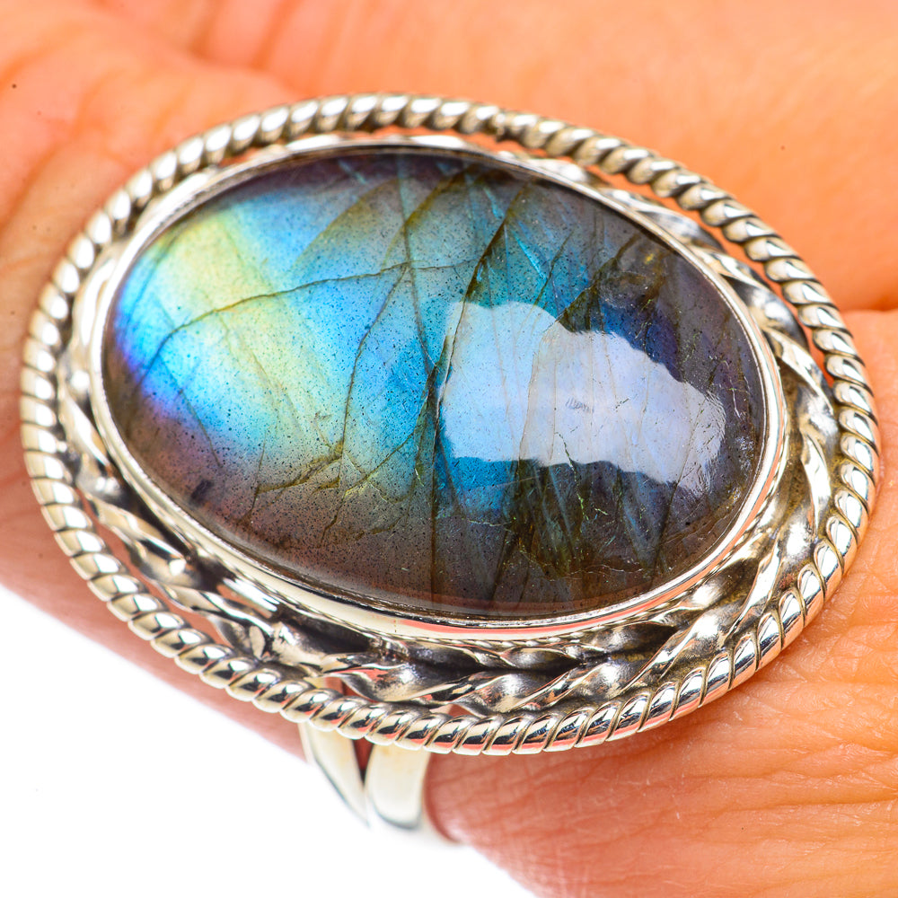 Labradorite Rings handcrafted by Ana Silver Co - RING69801
