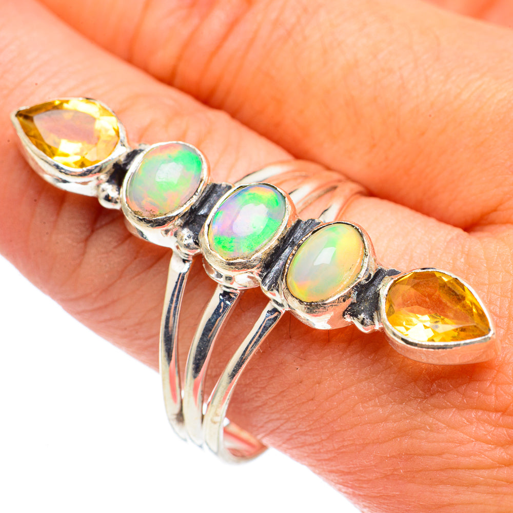 Ethiopian Opal Rings handcrafted by Ana Silver Co - RING69803