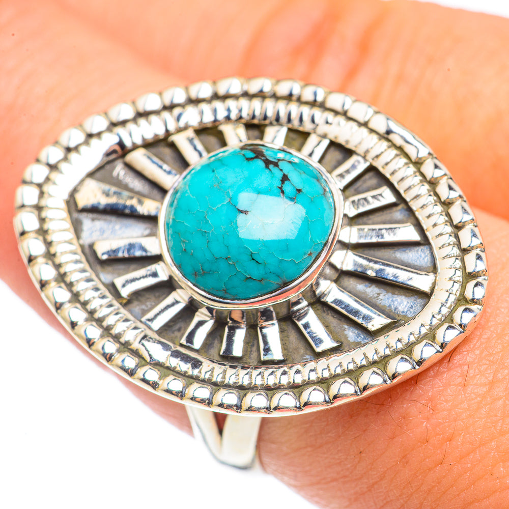 Tibetan Turquoise Rings handcrafted by Ana Silver Co - RING69814