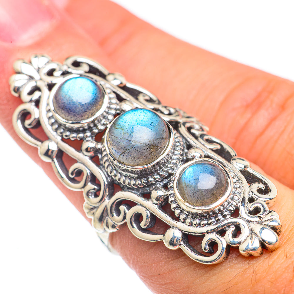 Labradorite Rings handcrafted by Ana Silver Co - RING69816
