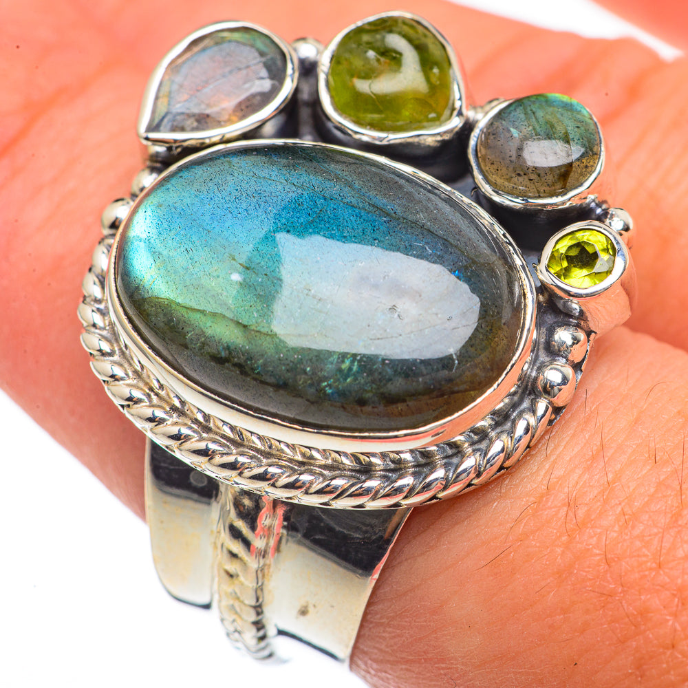 Labradorite Rings handcrafted by Ana Silver Co - RING69819