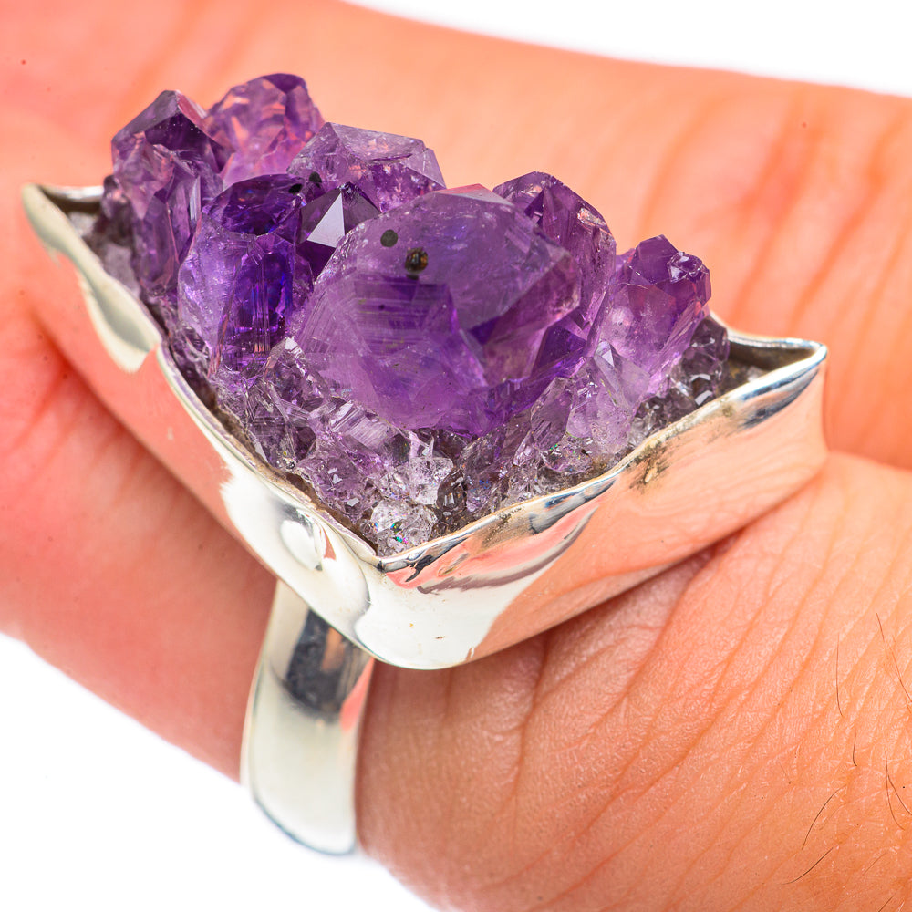 Amethyst Crystal Rings handcrafted by Ana Silver Co - RING69838