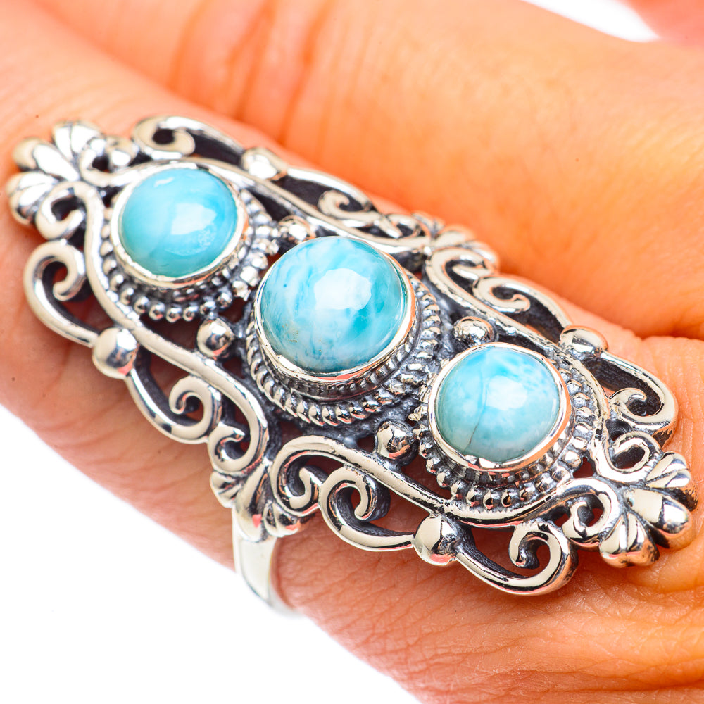 Larimar Rings handcrafted by Ana Silver Co - RING69852