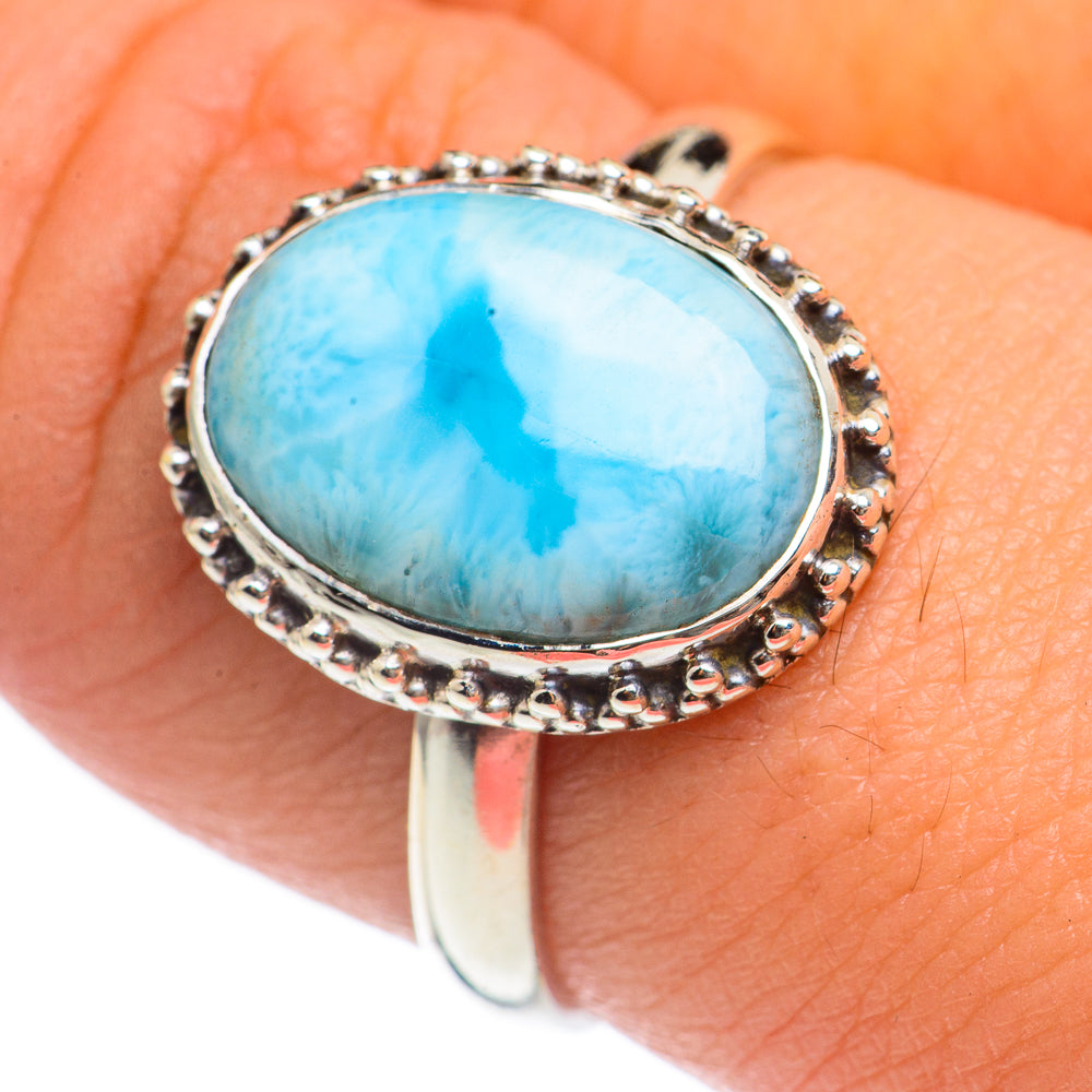 Larimar Rings handcrafted by Ana Silver Co - RING69854