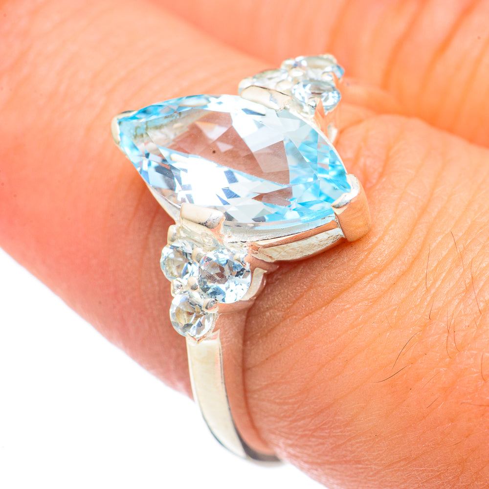 Blue Topaz Rings handcrafted by Ana Silver Co - RING69858