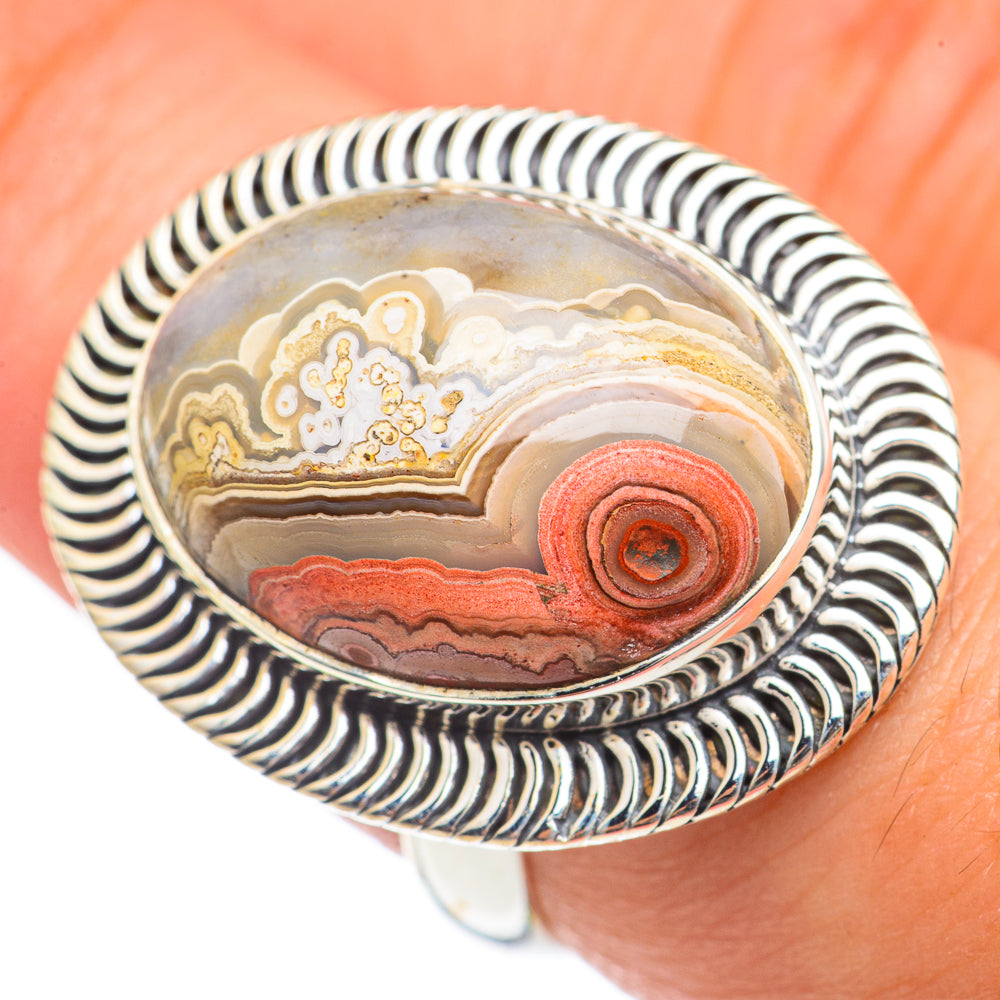 Laguna Lace Agate Rings handcrafted by Ana Silver Co - RING69868