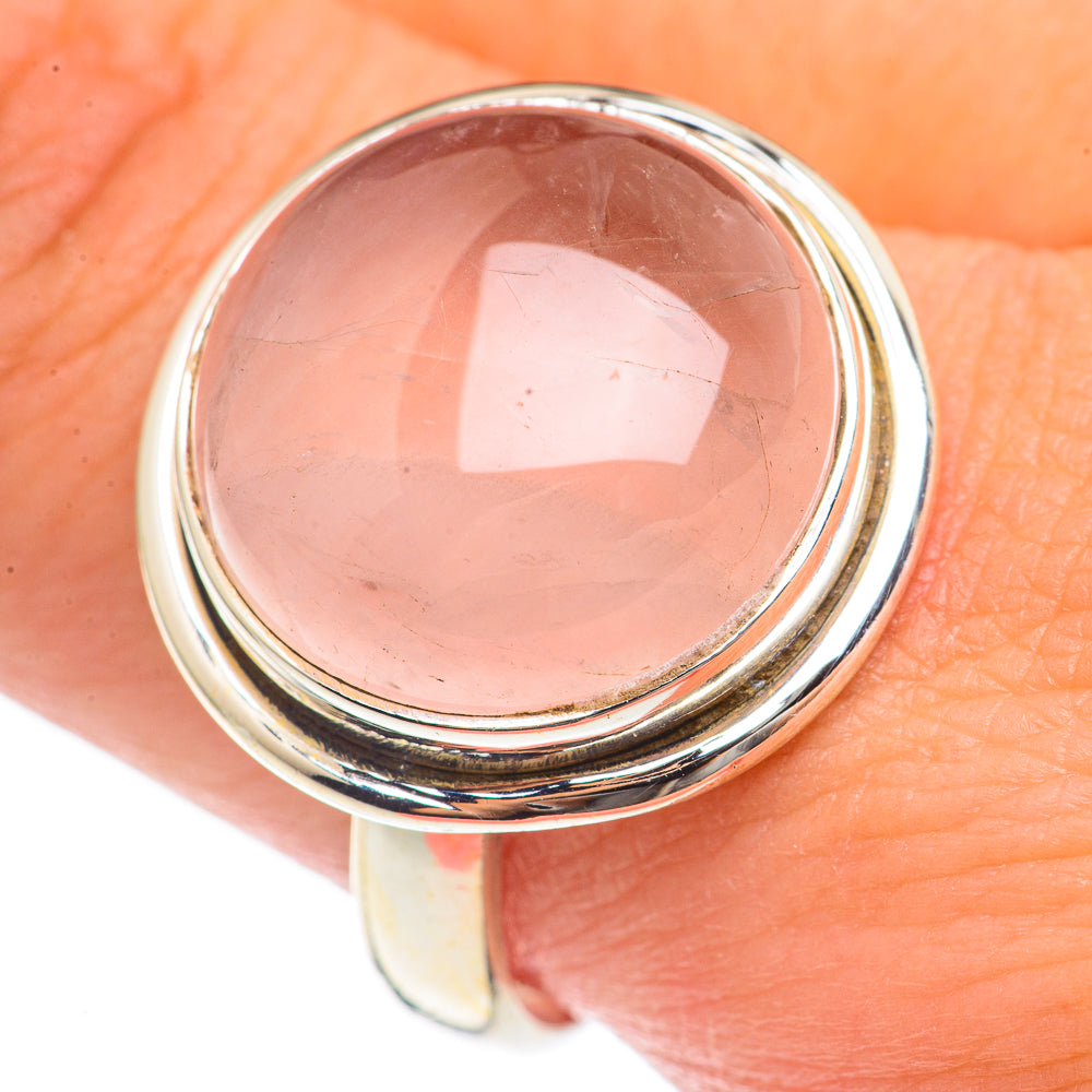 Rose Quartz Rings handcrafted by Ana Silver Co - RING69873