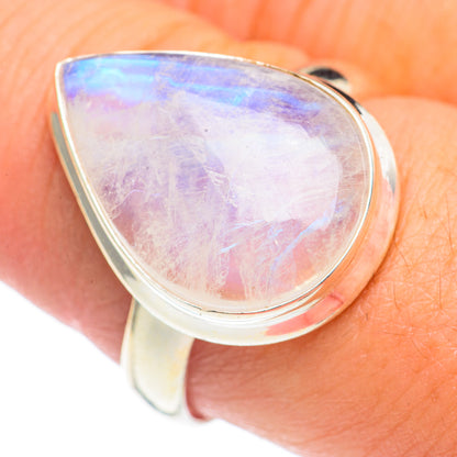 Rainbow Moonstone Rings handcrafted by Ana Silver Co - RING69885