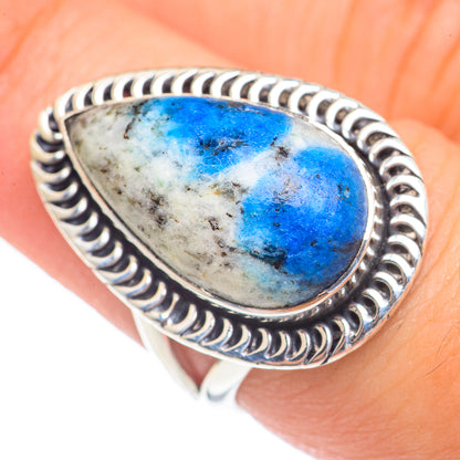 K2 Blue Azurite Rings handcrafted by Ana Silver Co - RING69895