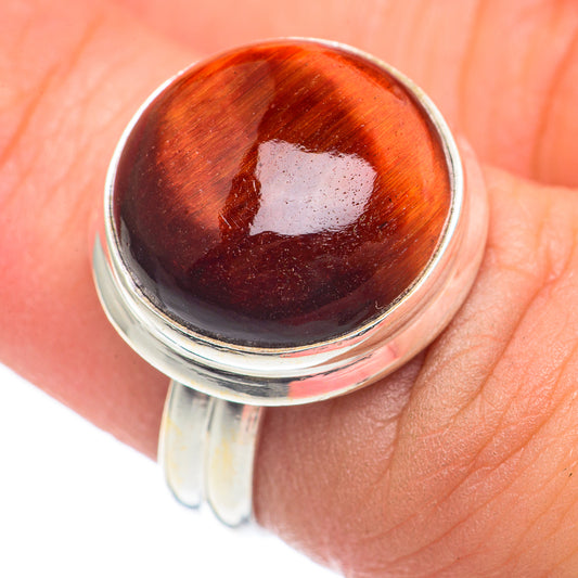 Red Tiger Eye Rings handcrafted by Ana Silver Co - RING69901