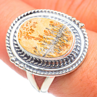 Germany Psilomelane Dendrite Rings handcrafted by Ana Silver Co - RING69905