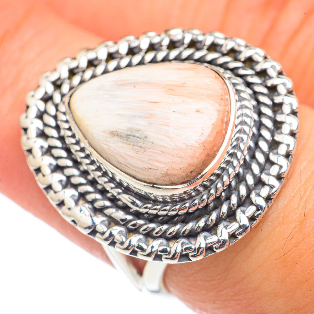 Scolecite Rings handcrafted by Ana Silver Co - RING69908